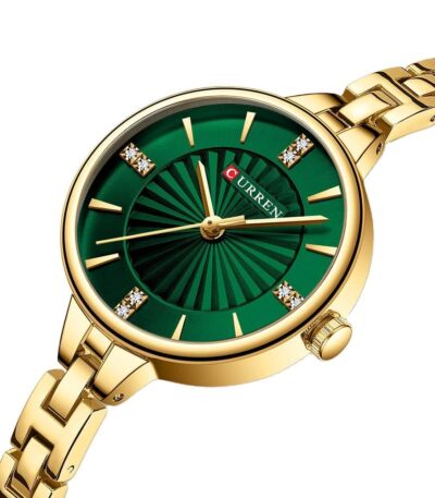 Curren 9097 CH For Women – Gold Green