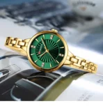 Curren 9097 For Women – Gold Green