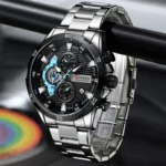Curren 8402 Original Watch for Men – Silver Black