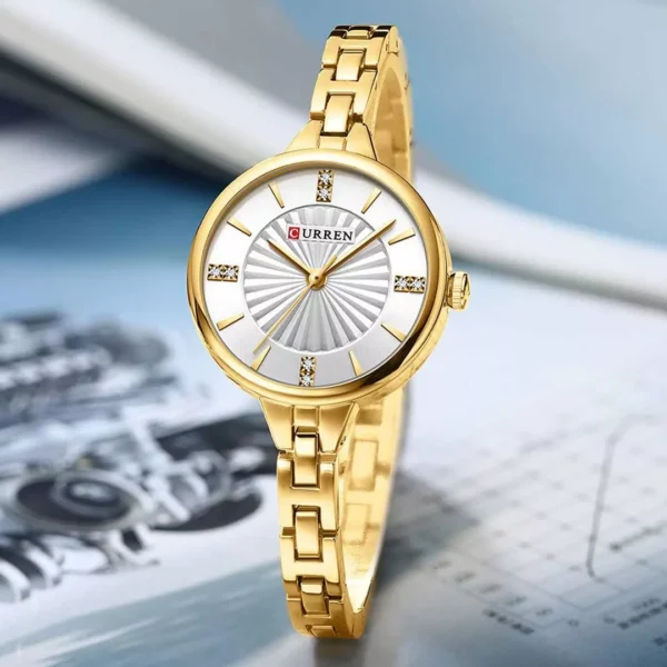 Curren 9097 For Women – Gold White
