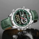 Naviforce 9208 Watch For Men – Silver Green - Image 2