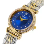 Oliya 8525 Ladies Watch Golden  Silver and Blue