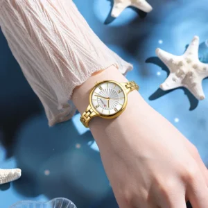 Curren 9097 For Women – Gold White