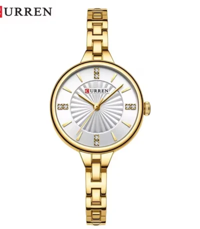 Curren 9097 For Women – Gold White