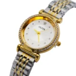 OLIYA 8525 Ladies Watch Golden Silver And White