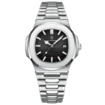 Orginal Poedagar 613 Watch For Mens-Silver and Black
