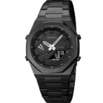 SKEIME 1816 Dual Time Show Watch For Men - Full Black
