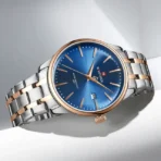 Naviforce 9230 Watch For Men - Sliver Rose Gold Blue - Image 3