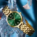 Curren 9106 Silver Green WatchFor Women - Image 3