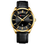 Curren 8365 Gold Black Watch For Men