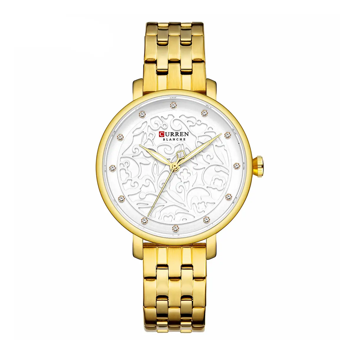 Curren 9046 Golden Watch For Women Curren 9046 Gold Watch For Women - Image 1