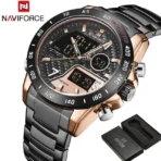 Naviforce 9171 Watch  For Men- Black Gold - Image 2