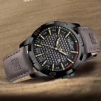 Naviforce 8023 Leather Watch For Men - Coffee Black - Image 2