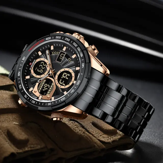 Naviforce 9197 CH - Black Naviforce 9197 Watch For Men - Black - Image 1