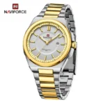 Naviforce 9212 Watch For Men- Silver Gold