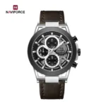 Naviforce 8073 Watch For Men - White Coffee