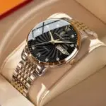 Poedagar 836 Watch –Circle Gold Black For Men