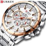 CURREN 8363 Original Watch for Men - Full Silver