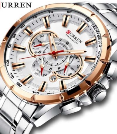 CURREN 8363 Original Watch for Men - Full Silver
