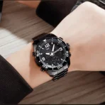 SKMEI 1649 Digital Analog Watch For Men-Black - Image 2
