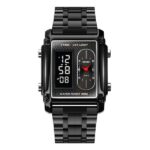 SKMEI 1868 Multiple Time Digital Watch For Watch For Men-Black
