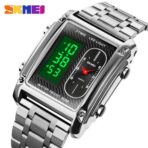 SKMEI 1868 Multiple Time Digital Watch For Watch For Men-Silver - Image 2