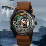 SKMEI 2333 Watch for Men-Brown Leather