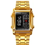 SKMEI 1868 Multiple Time Digital Watch For Watch For Men-Golden