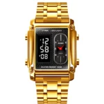 SKMEI 1868 Multiple Time Digital Watch For Watch For Men-Golden