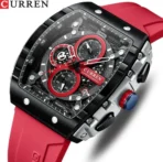 CURREN 8442 Multi-function Chronograph Men Watch For Men -Red