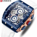 CURREN 8442 Multi-function Chronograph watch for Men - White