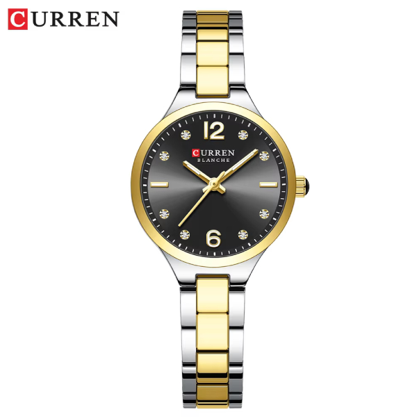 CURREN 9105 Orginal Watch For Women-Silver Golden Black