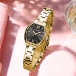 Curren 9112 Orginal Watch For Woman-Golden Black - Image 2
