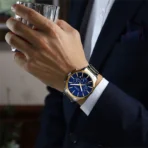 Curren 8435 Orginal Watch For Watch-Golden Silver and Blue - Image 2