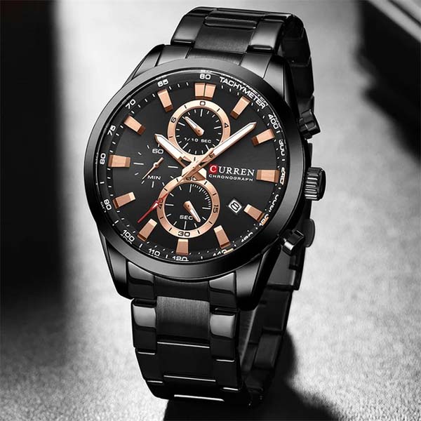 Curren 8445 Orginal Watch For Men-Full Black