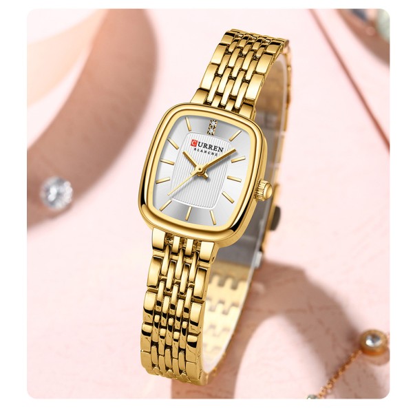 Curren 9093 Women Watch - Golden White