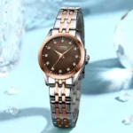 Curren 9111 Orginal Woman Watch - Silver Coffee
