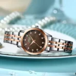 Curren 9111 Orginal Woman Watch - Silver Coffee - Image 2