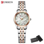 Curren 9111 Orginal Woman Watch - Silver Rose - Image 3
