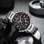 Naviforce 8065 Watch For Men- Silver Golden - Image 3