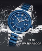 Naviforce 9212 Watch For Men- Silver Blue - Image 2