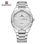 Naviforce 9218 Watch For Men-Silver White