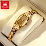 Olevs 5501 Ceramics Watch For Woman-Gold