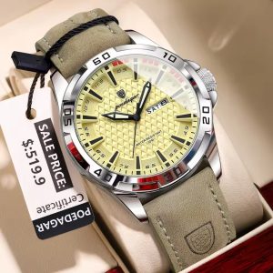 Poedagor 895 Orginal Watch For Man-Yellow and Gray