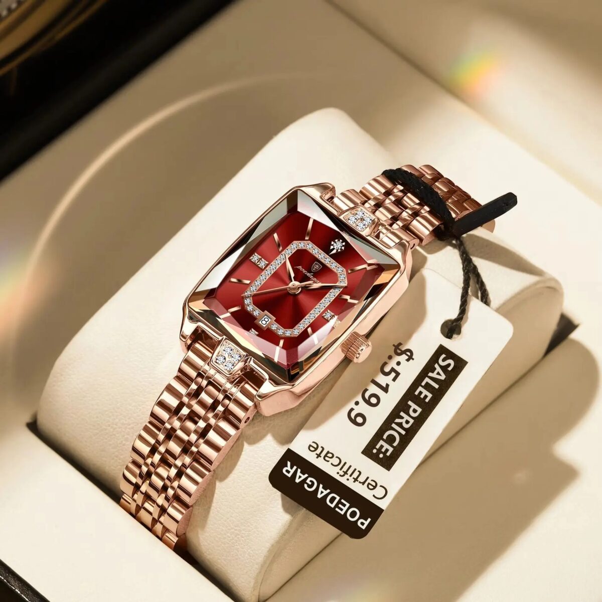 Poedagar785 Orginal Watch For Woman-Rose Red - Image 1