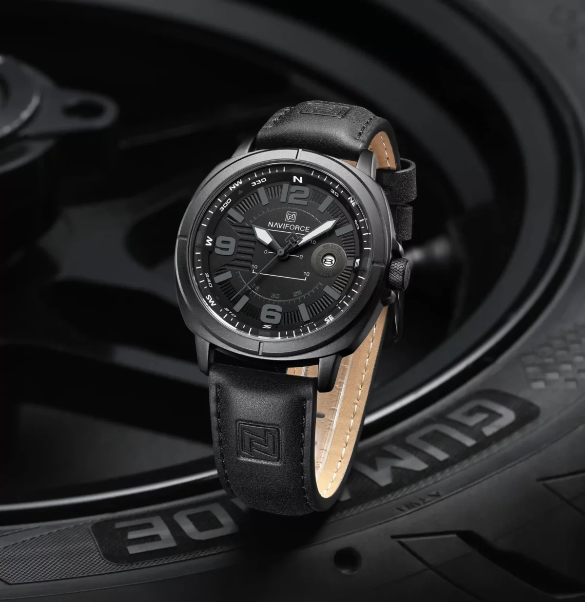 Naviforce 8078 Watch For Men-Black Gray - Image 3