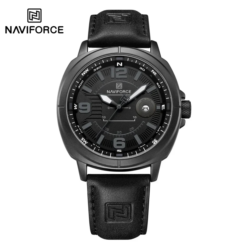 naviforce-nf8078-black-gray.jpg Naviforce 8078 Watch For Men-Black Gray - Image 1