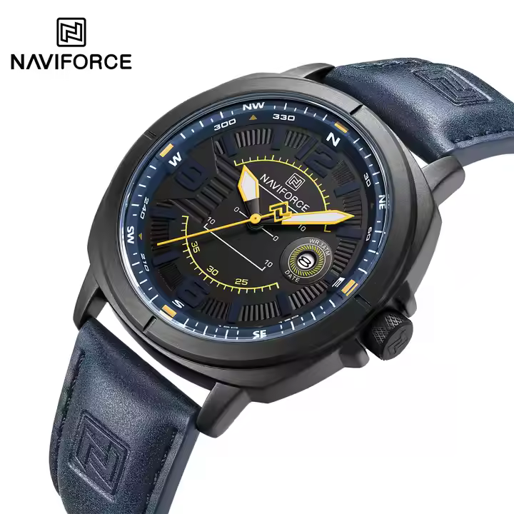 naviforce-nf8078-blue-mens-watch.jpg-5 Naviforce 8078 Watch For Men-Blue Dial - Image 1