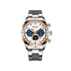 CURREN 8355 Watch for Men – Silver and Rose Gold