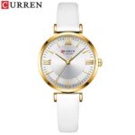 Curren 9079 Watch For Woman-Golden White